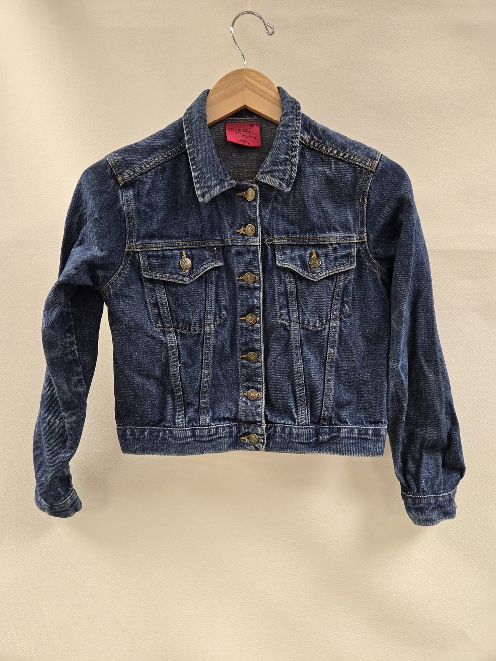 Vintage Carols Denims Jacket Womens XL Denim Button Front Classic 90s Jean Coat